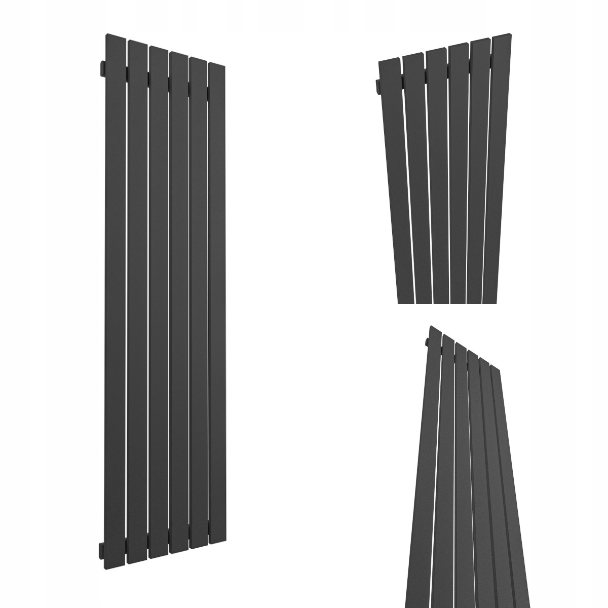 Dekorativní Vertikální RADIÁTOR-R6 1600/450 Černá Struktura