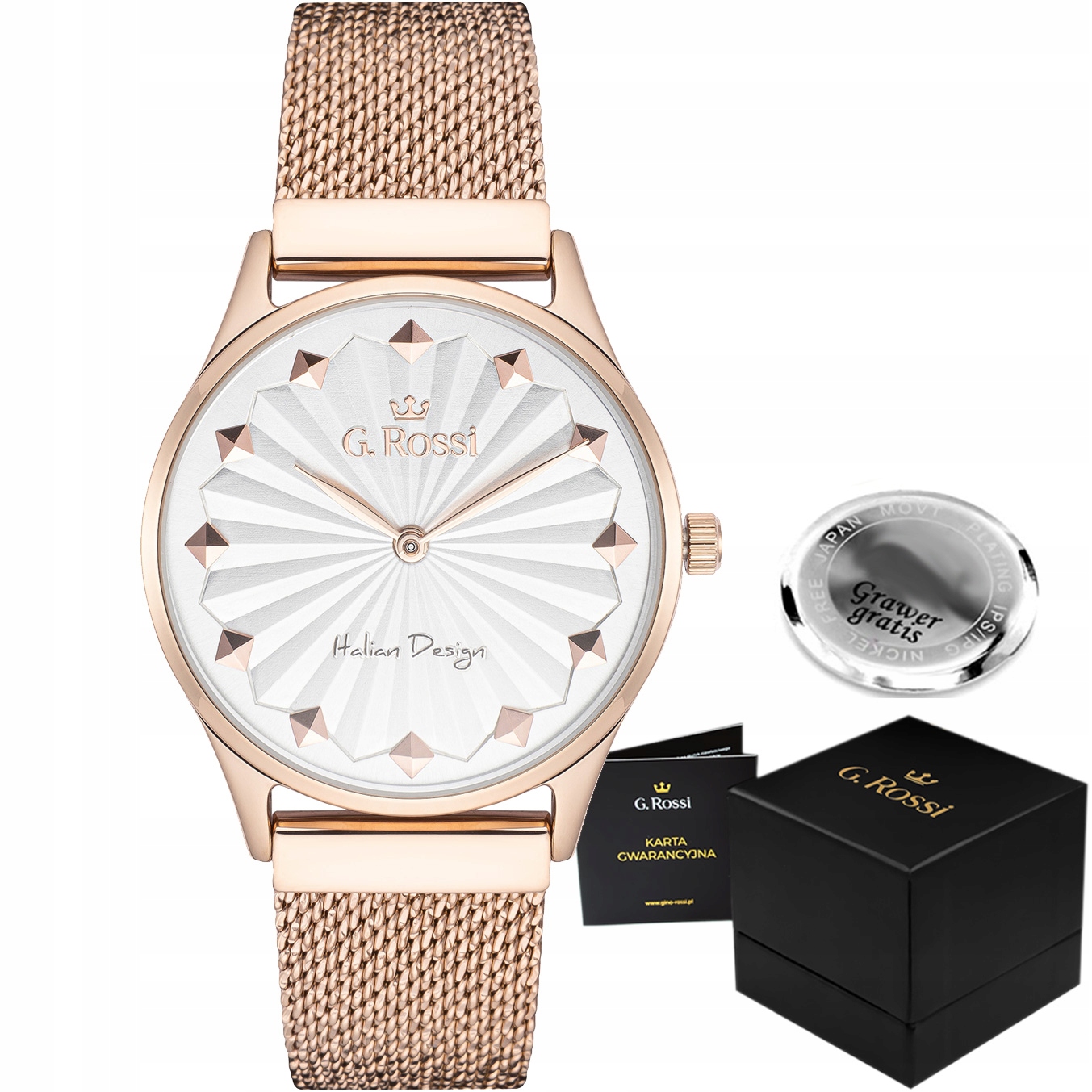 Dámské hodinky G. Rossi Nelia síťované Krabička