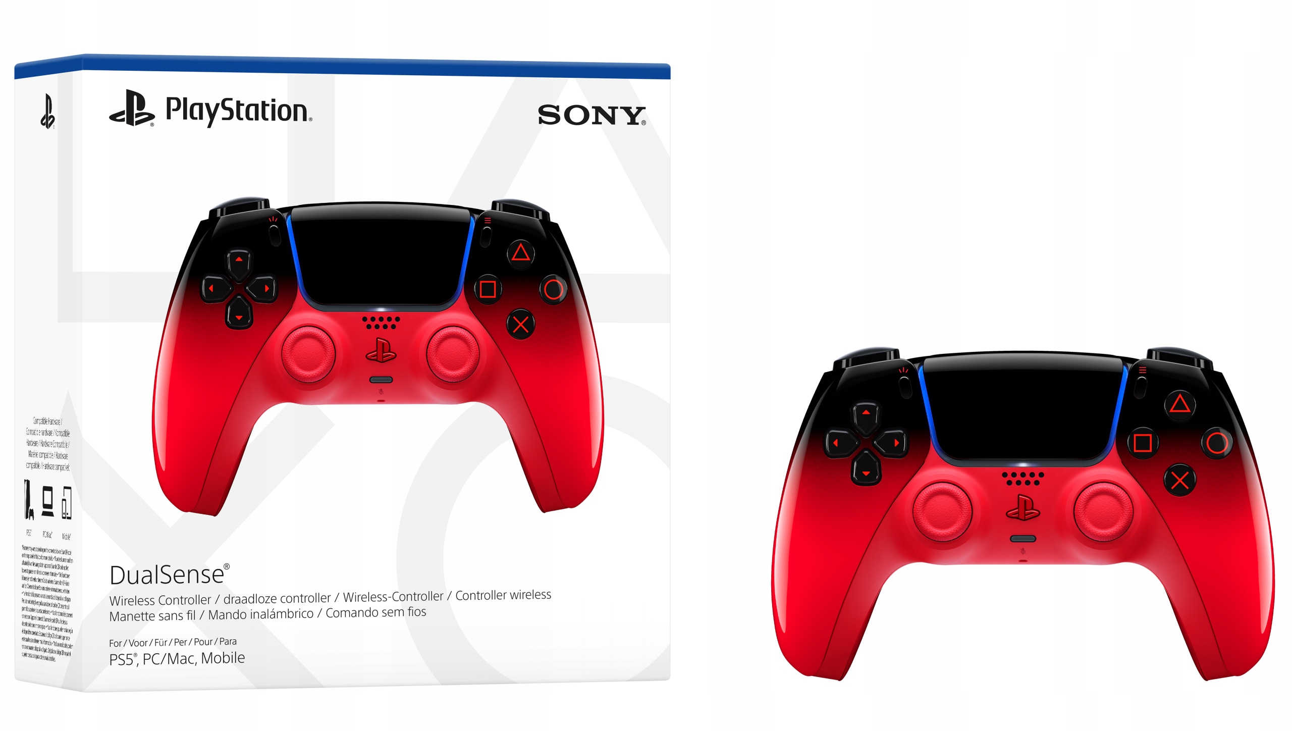 Kontroler Sony PlayStation 5 bezprzewodowy DualSense Techno Red