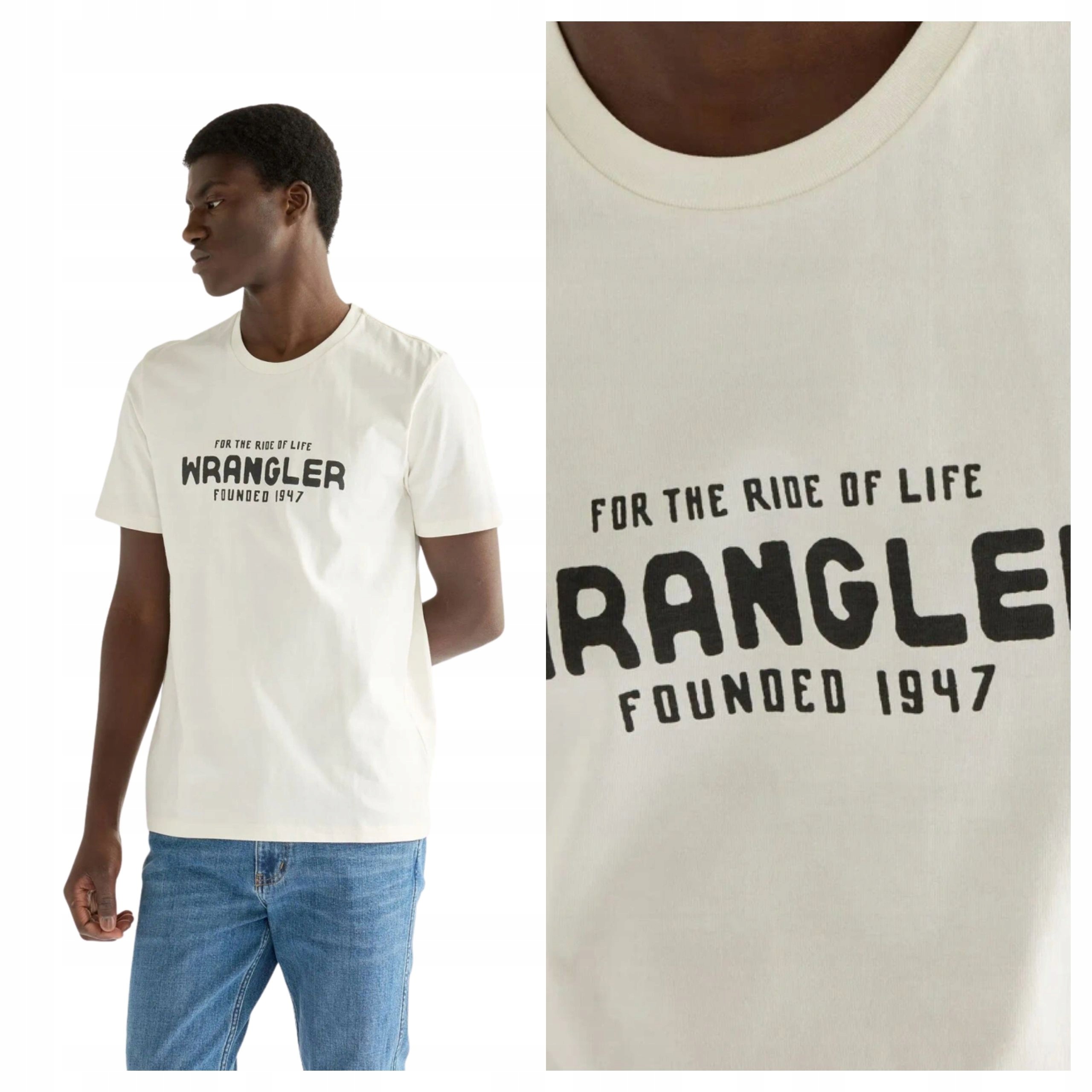 pánské tričko Wrangler Graphic Tee Bílá Tričko S Potiskem Bavlna M