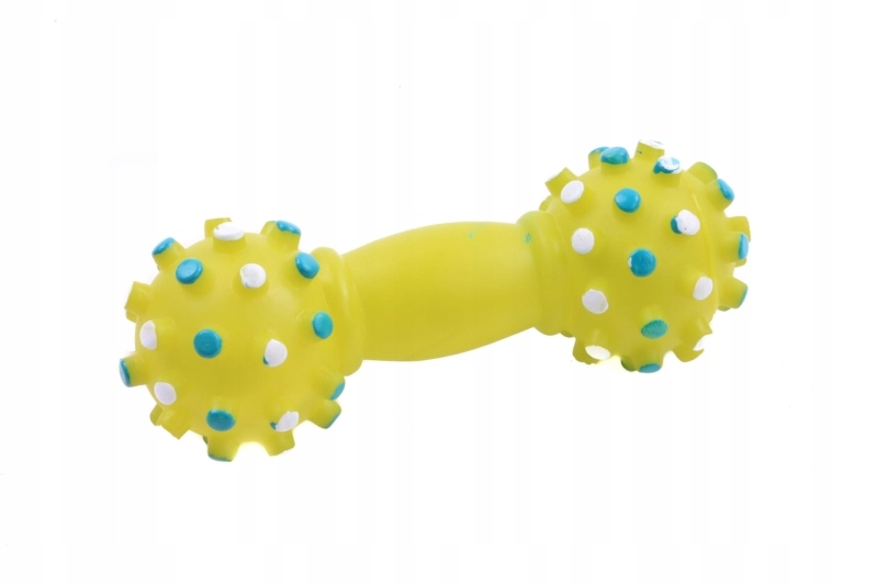 

Zabawka psa Hantel Kolec Guma Piszczy Żółty 16cm