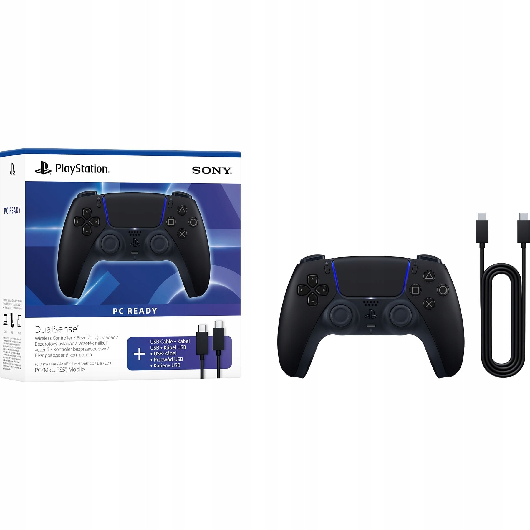 Pad Sony DualSense PS5 Usb kabel pro Pc Midnight Black Pc Ready