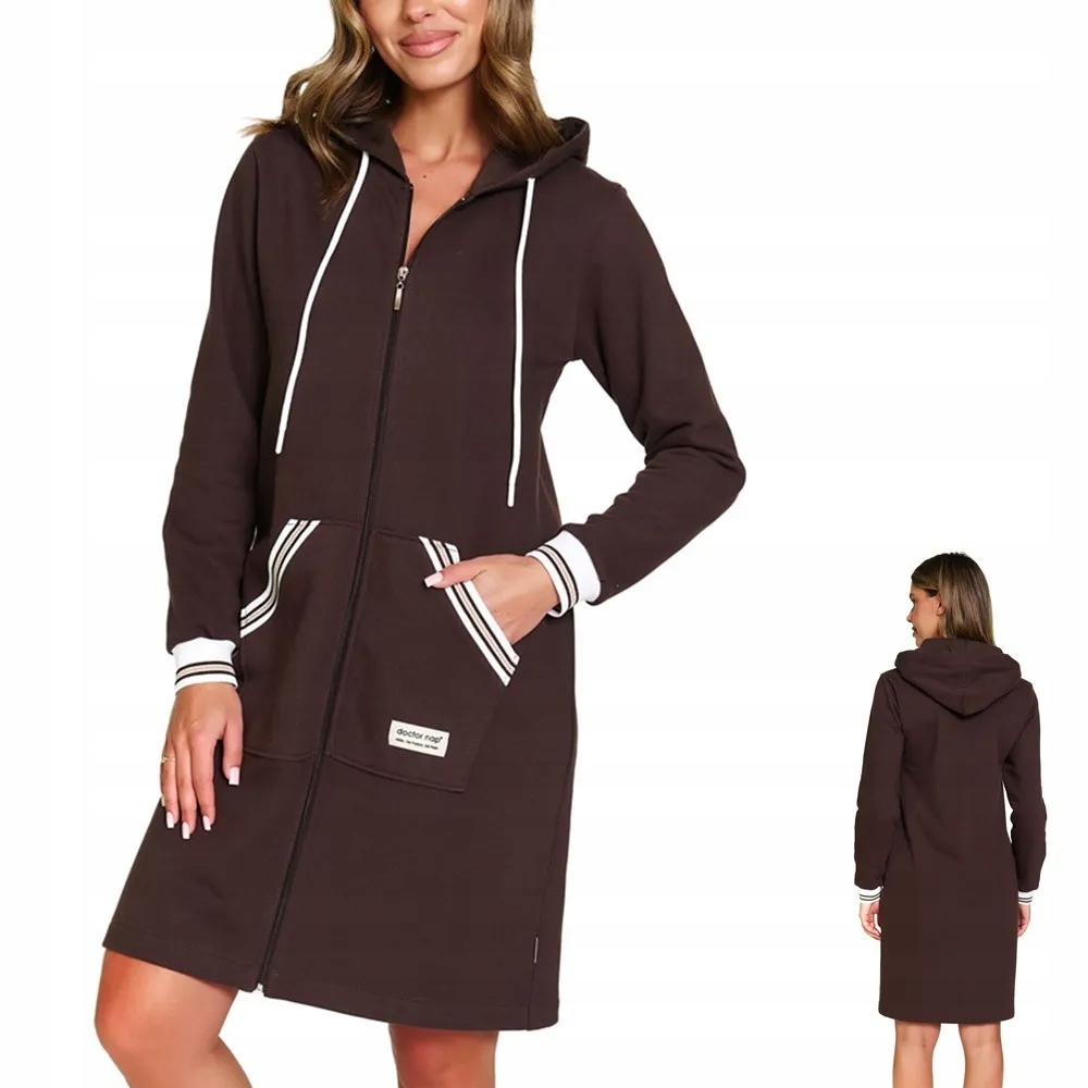 Župan Mikina Doctor Nap 4508 Hnědá L 40 Hnědá