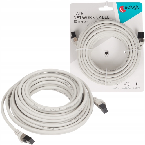 Kabel Sieciowy Ftp Cat 6 Długość 10M 10 Gbps Ekranowany Do Gier Streamingu