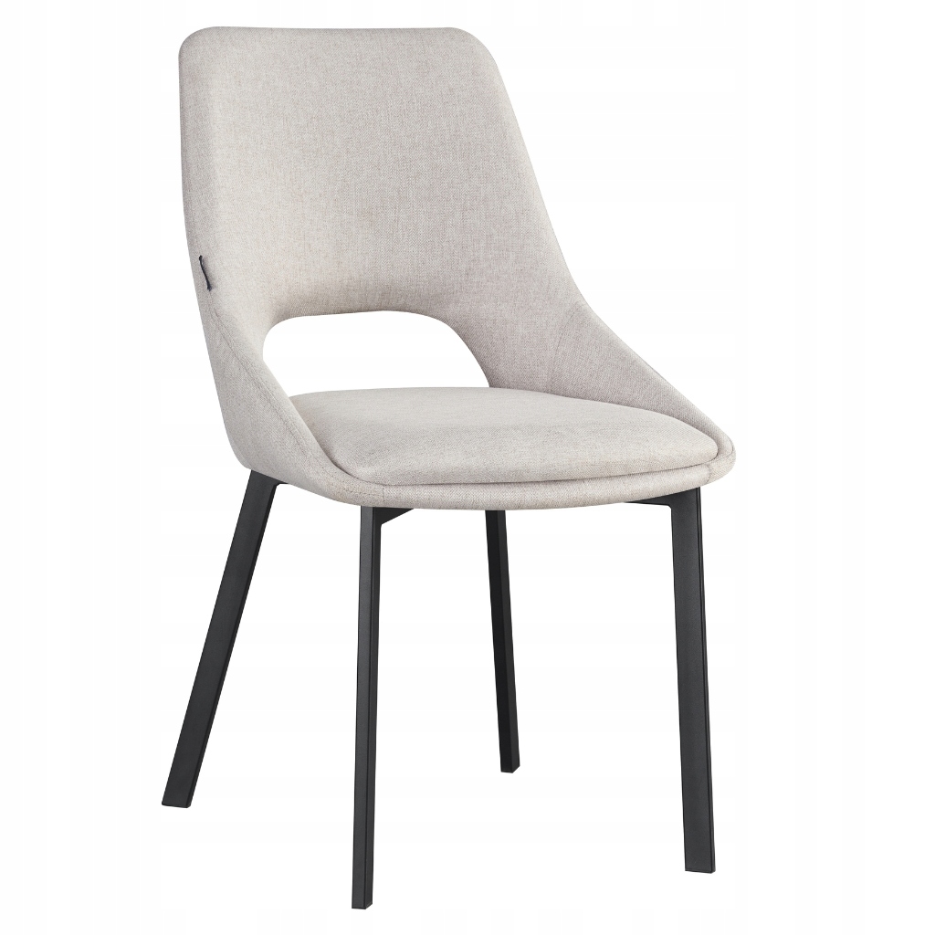 Krzesło tapicerowane beżowe do salonu, jadalni i kuchni nowoczesne Lumo