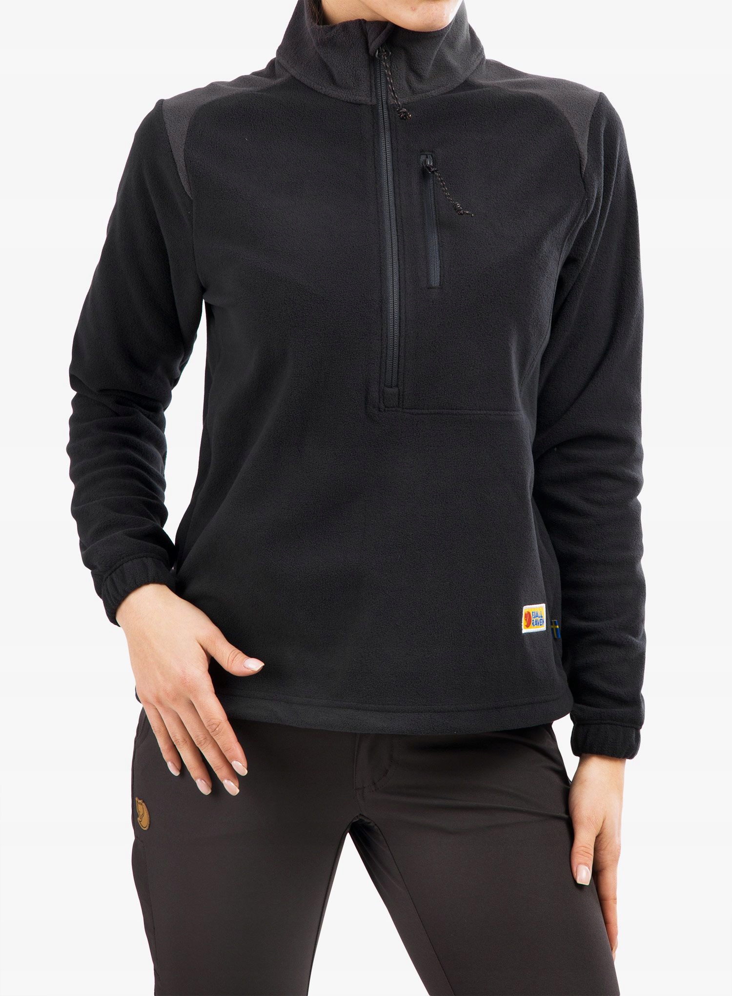 Mikina fleecová Fjallraven Vardag Lite Fleece černá/dark grey S