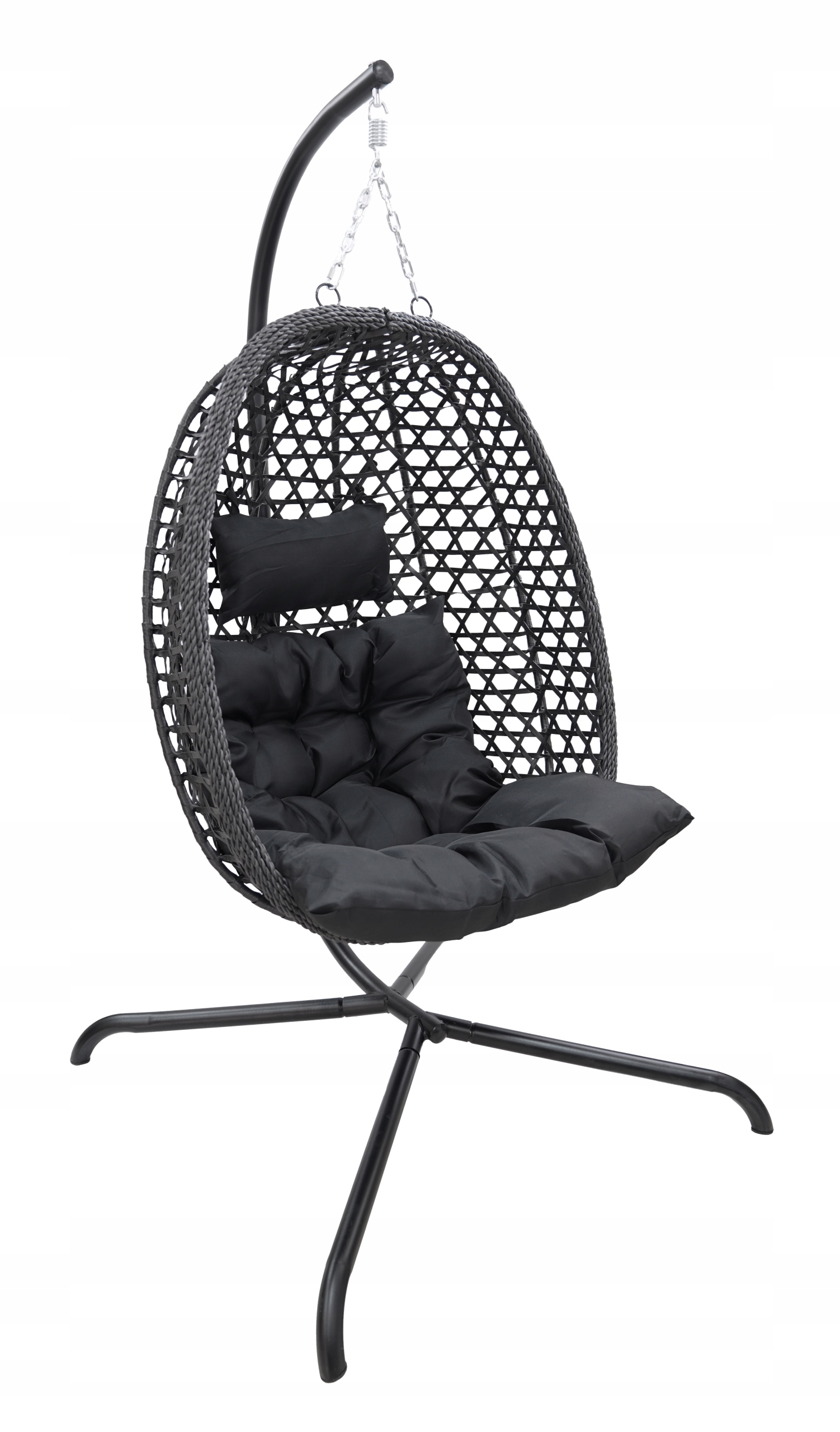 Závěsné Křeslo Zahradní Houpačka Do Obývacího Pokoje Limone Černá