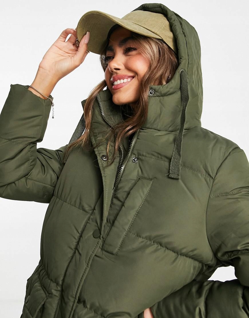 F2A002 ZIELONA KHAKI KURTKA PIKOWANA Z KAPTUREM BRAVE SOUL S Marka Brave Soul