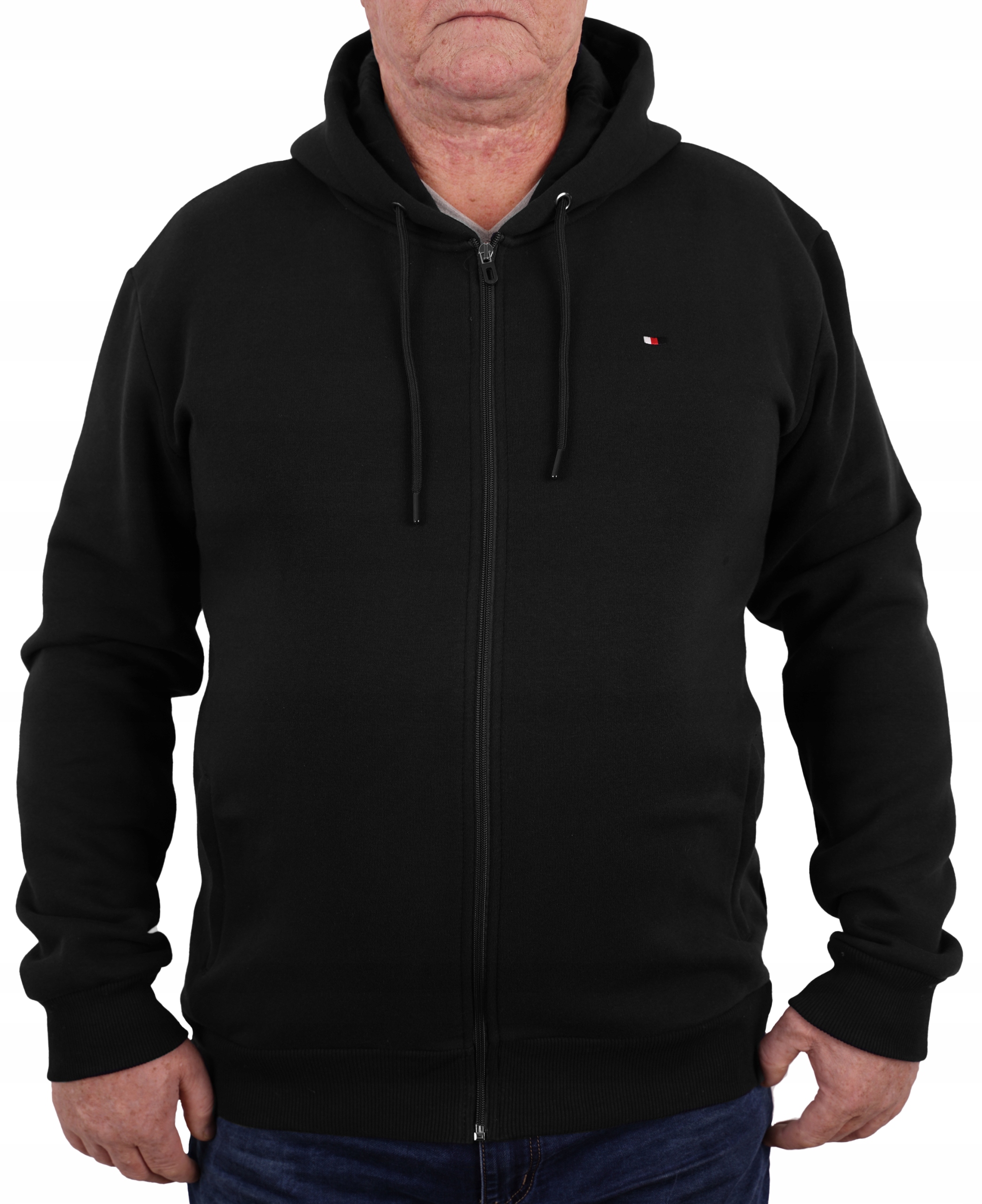 

Bluza Męska Rozpinana Kaptur Czarna Gruba Duża 4XL