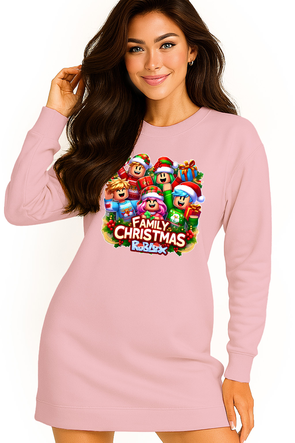 Mikina Dámská Vánoční Oversize Šaty Roblox Dárek K Vánocům M