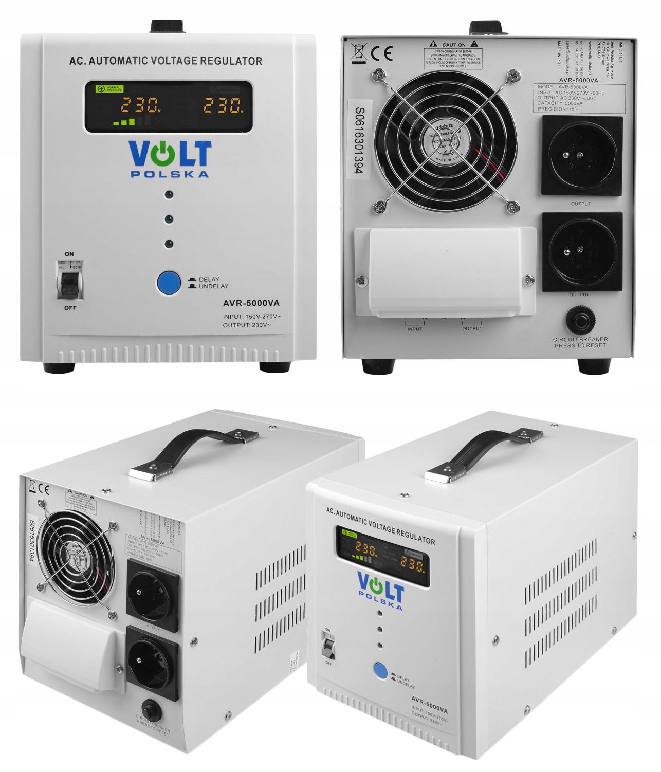 

Stabilizator napięcia prądu Avr 5000VA Volt Polska