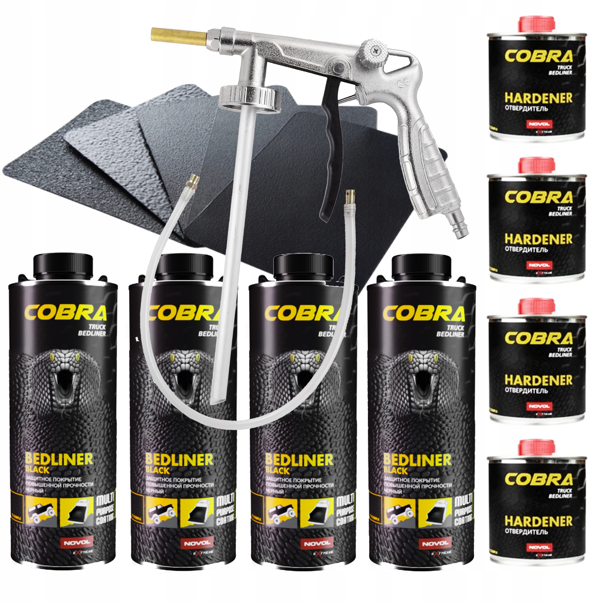 Novol Cobra Truck Bedliner Čierny set pištole