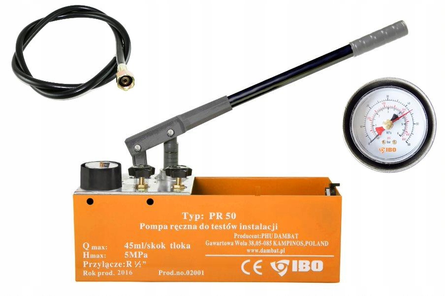 Ručná Pumpa Na Tlakové Skúšky Ibo PR-50