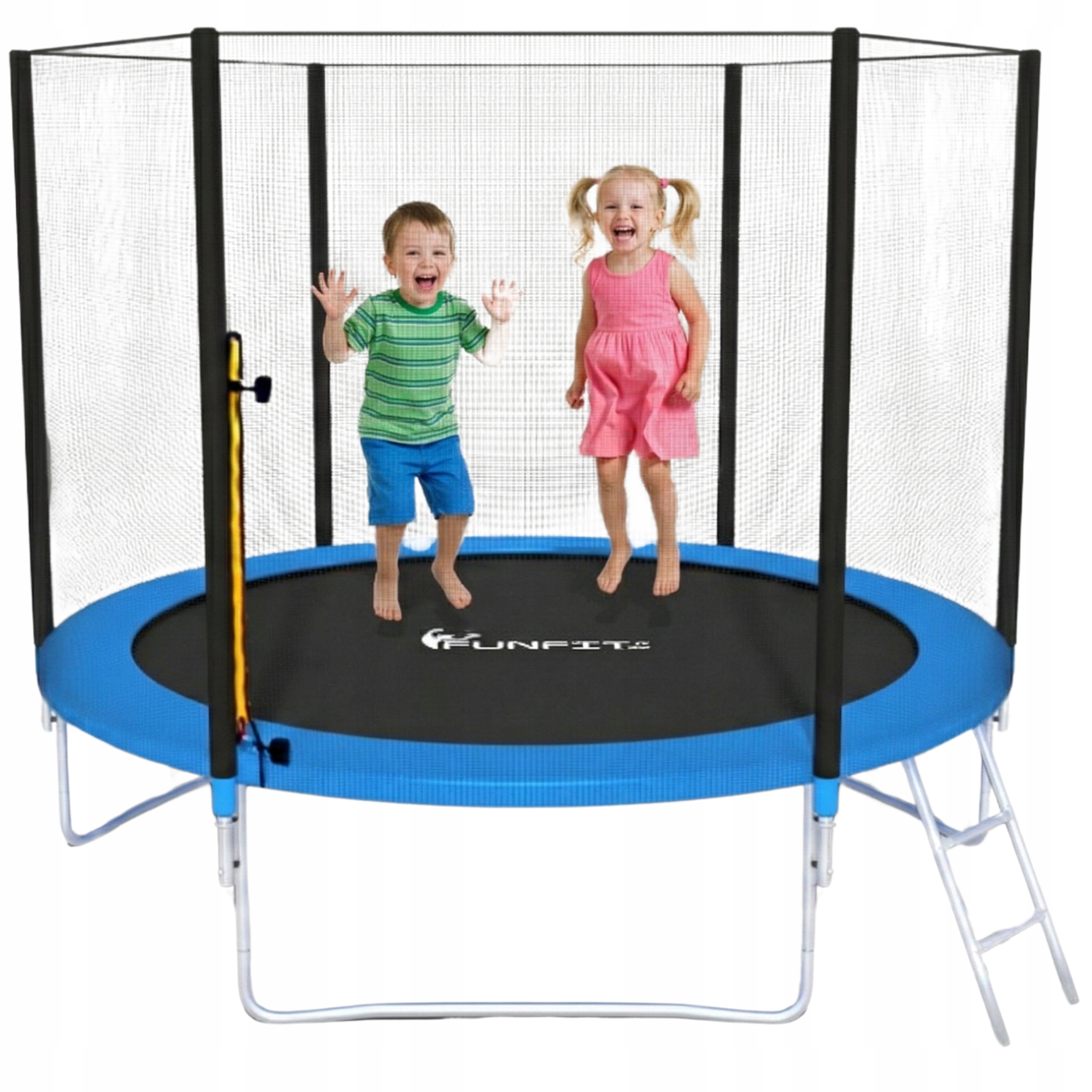 TRAMPOLINA OGRODOWA 312CM 10FT SIATKA ZEWNĘTRZNA + DRABINKA FUNFIT
