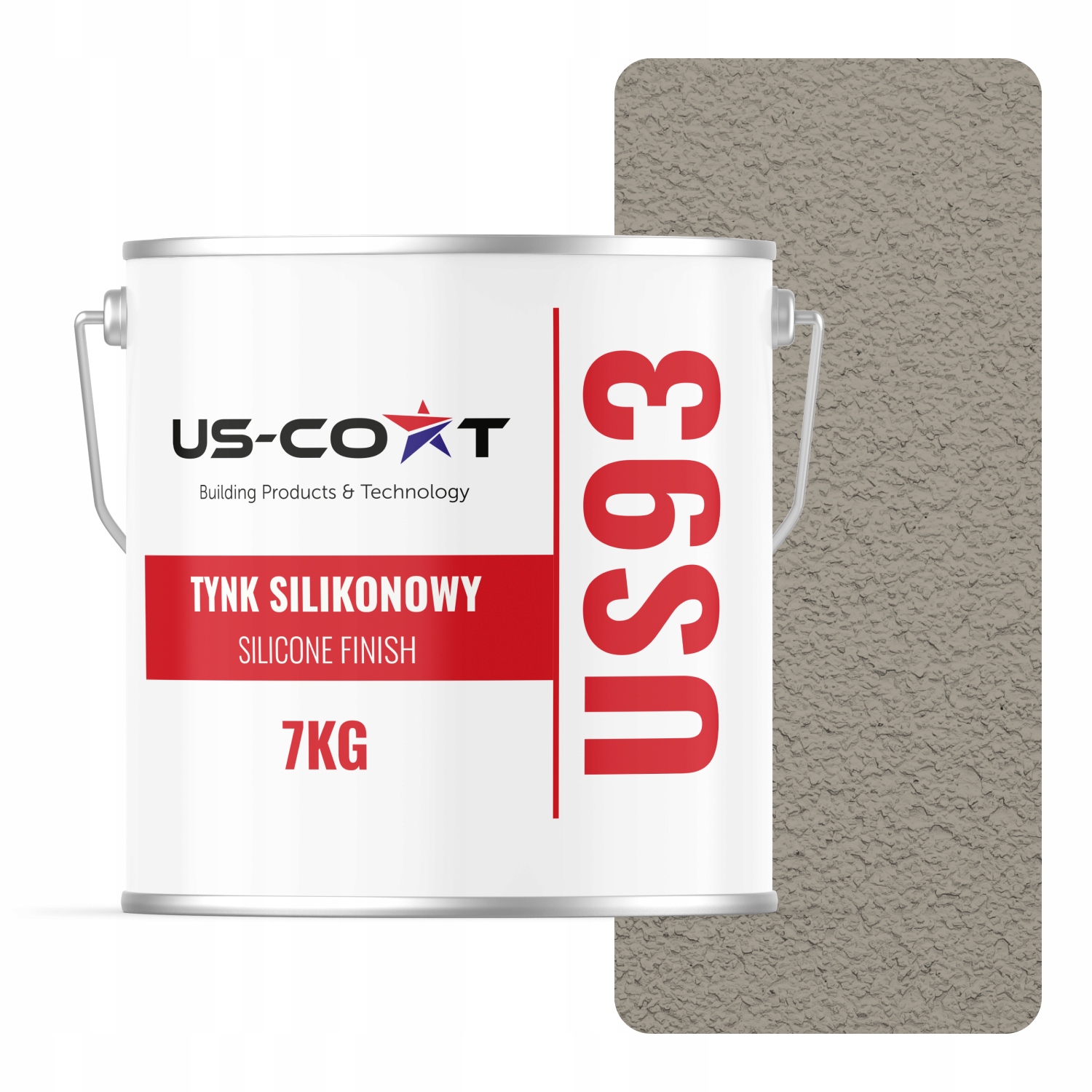 Silikonová Fasádní Omítka Šedá Teplá F293 7 Kg Beránek Granulace 1.0 mm