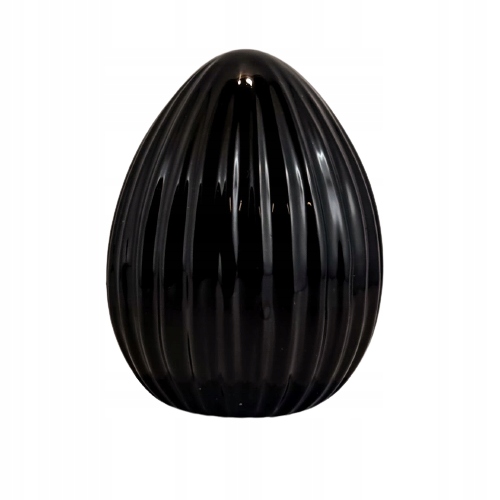

Jajo Jajko Ceramiczne Czarne Mini Prążkowane H8CM