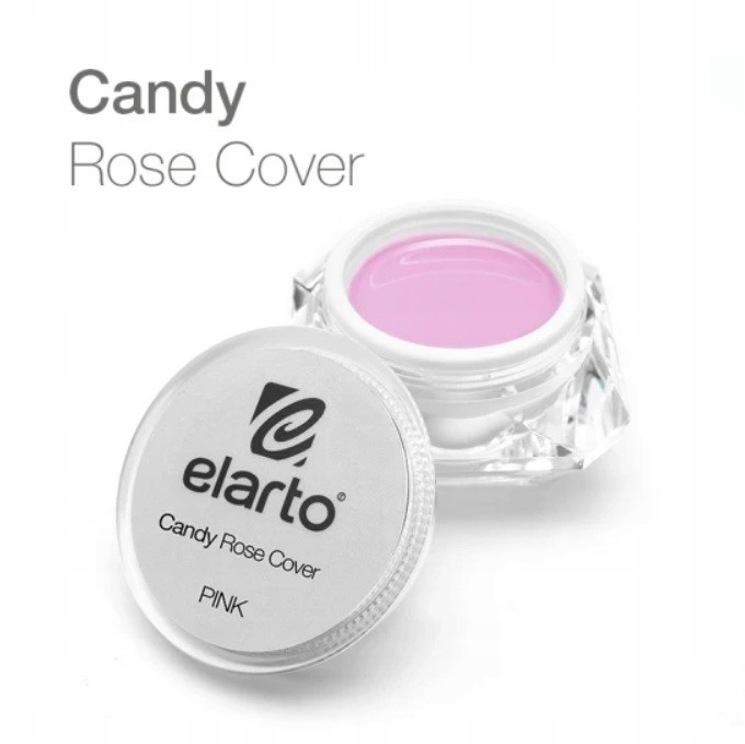 Elarto żel Uv/led Budujący Różowy Gęsty Candy Rose Cover 50g