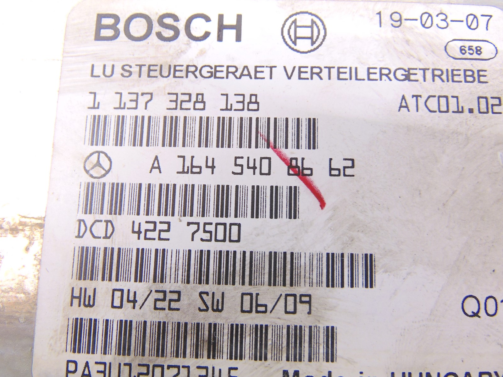 modulo REDUKTORA MERCEDES ML GL W164 A1645408662