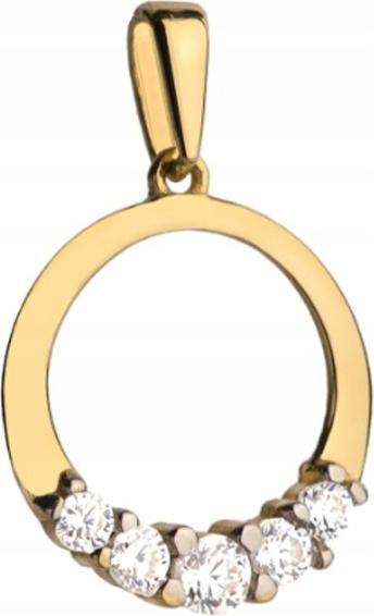 Zlatý přívěsek 585 s zirkony, módní vzor jako dárek