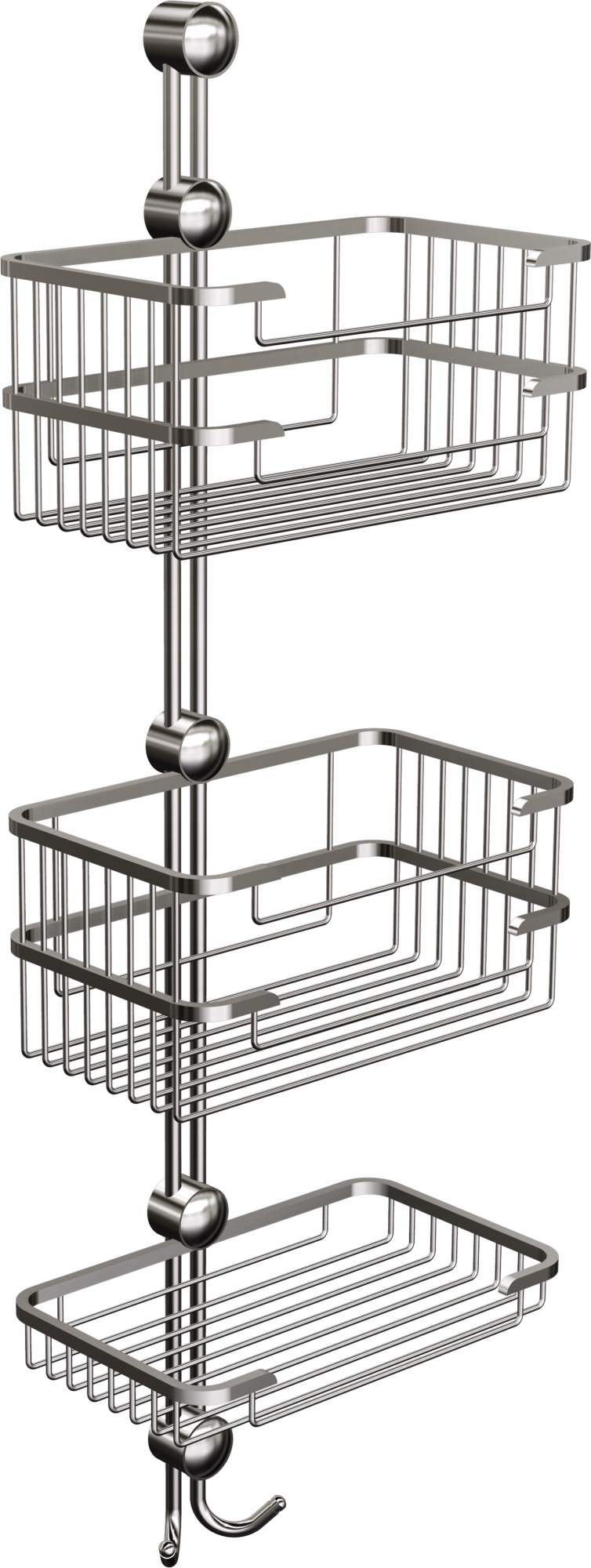 Trojitý sprchový kôš vo verzii Chróm na kolíky