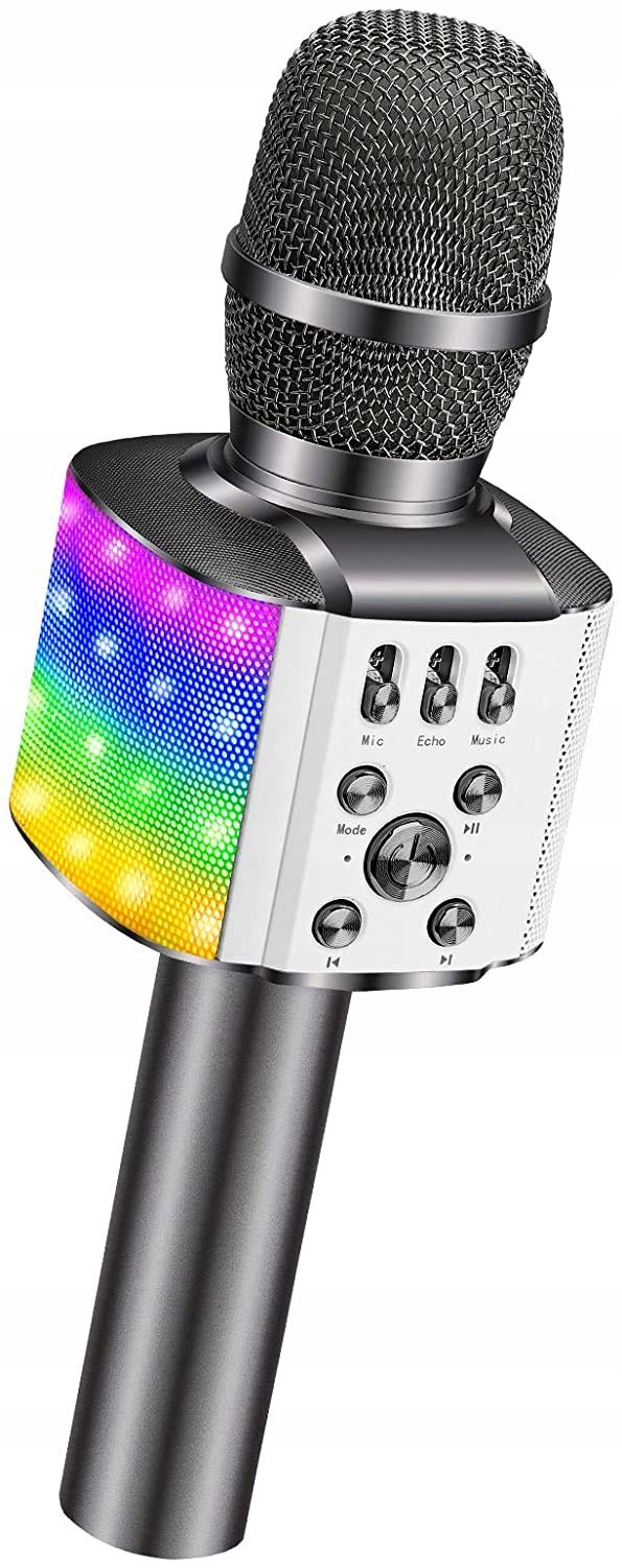 Mikrofon Karaoke Bluetooth 4-w-1 karaoke LED