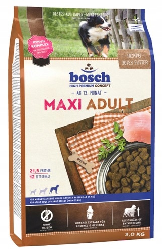 Vyvážené krmivo pro psy velkých plemen s normální aktivitou Bosch 3 kg