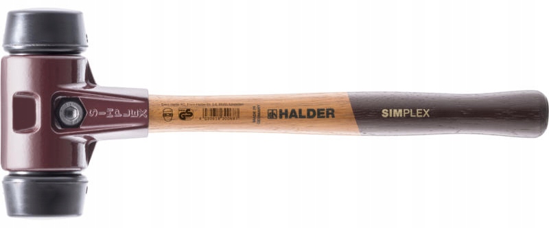 Młotek brukarski SIMPLEX 80 mm średniotwarda guma HALDER