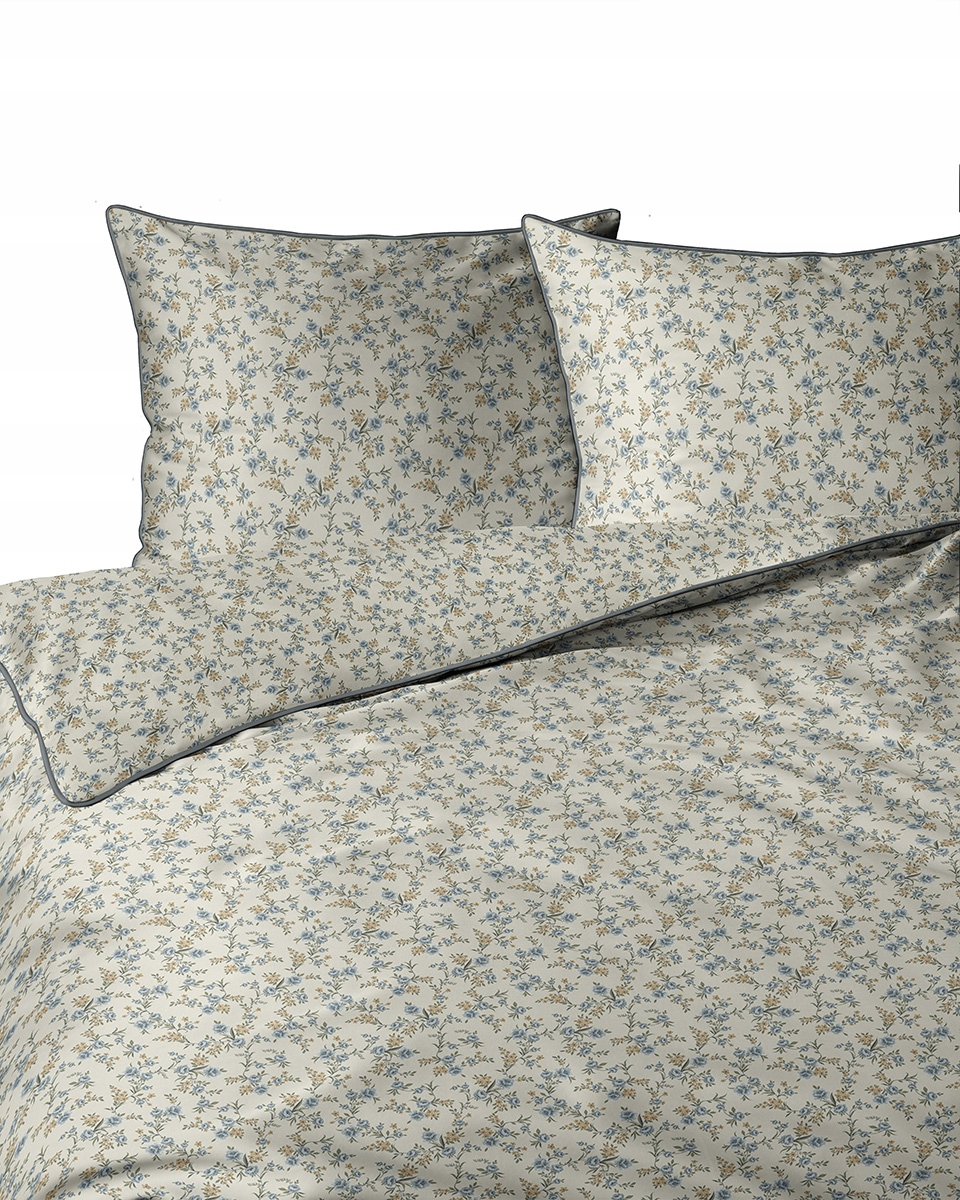 Pościel bawełniana z perkalu z lamówka 220x200 Lame Percale Perkal kwiaty