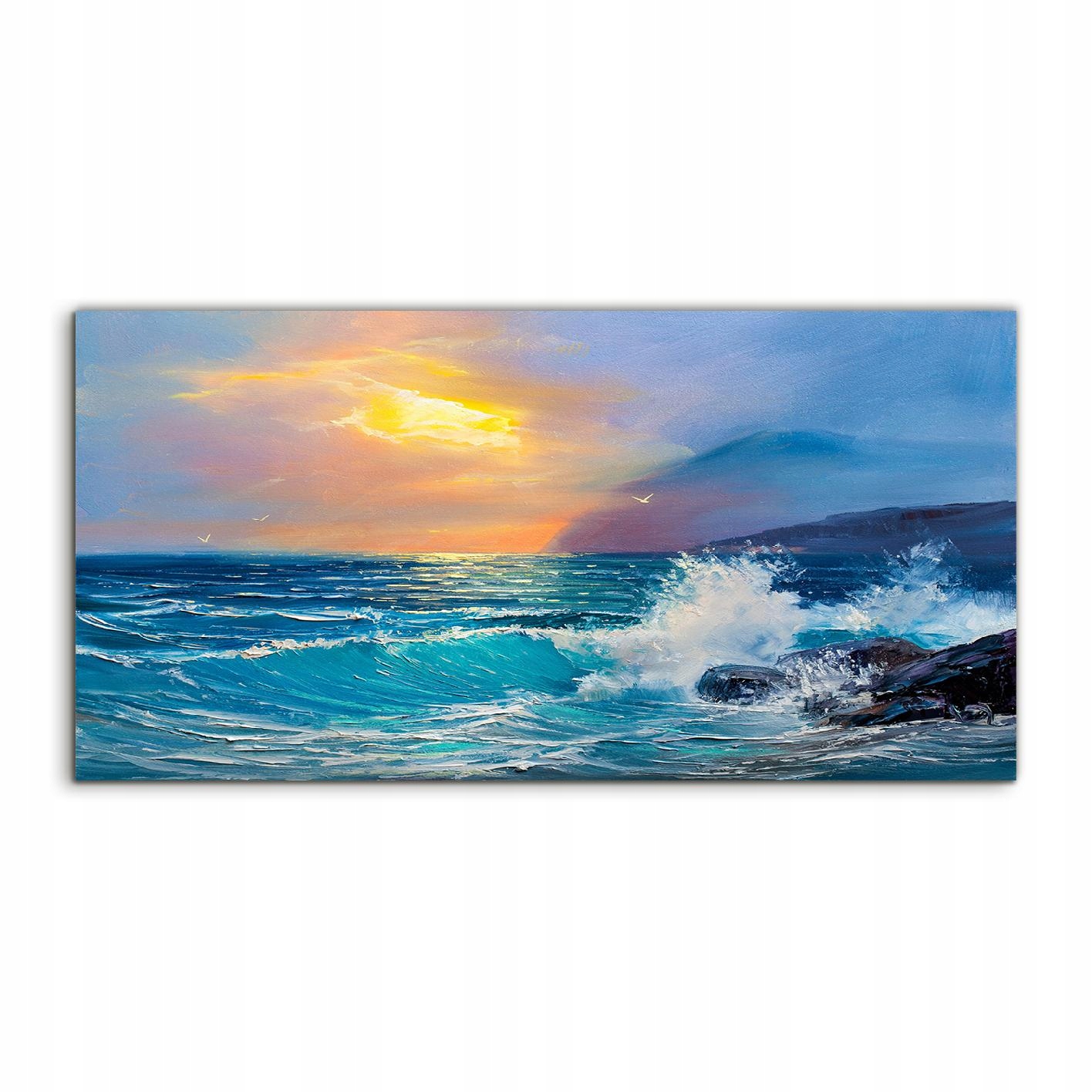 Akrylový obraz 120x60 s potlačou More a západ slnka