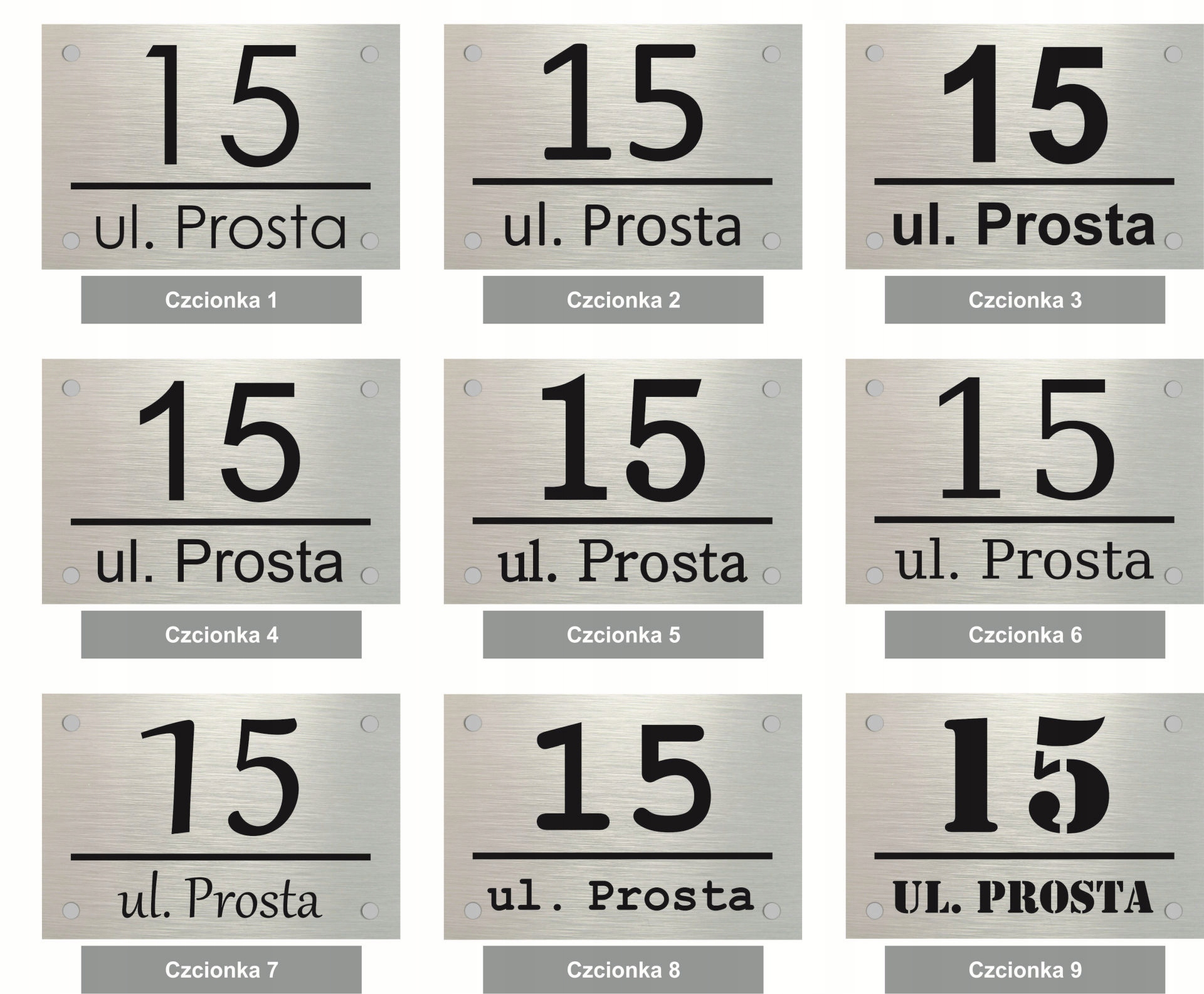 Tablica adresowa numer na dom 22x32 INOX dystanse Marka inna