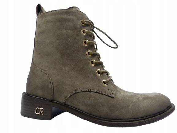 kotníkové boty boty Carinii 36 hnědé kožené dámské boty nad kotník