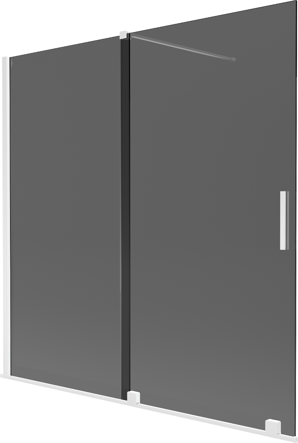 Mexen Velar Parawan Nawannowy 2-SKRZYDŁOWY Rozsuwany 160X150 CM Biały