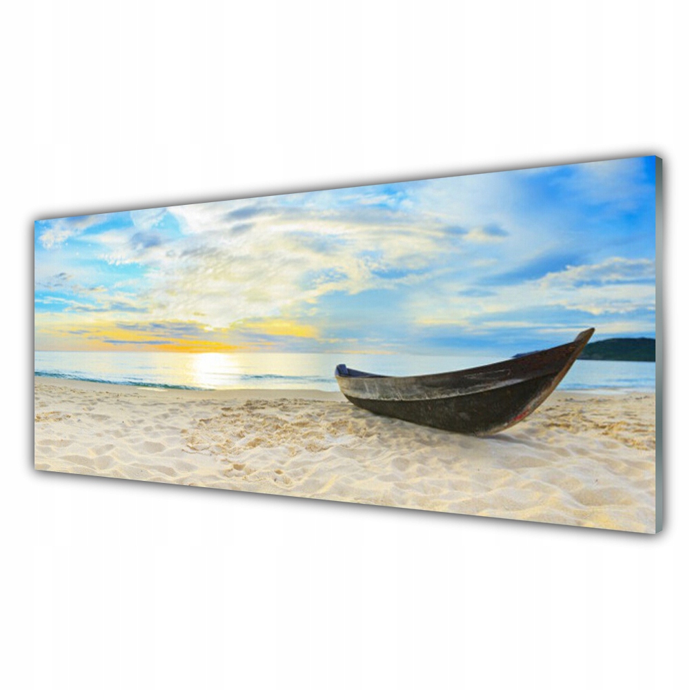 

Fotoobraz akryl na ścianę 125x50 Łódka Plaża Morze