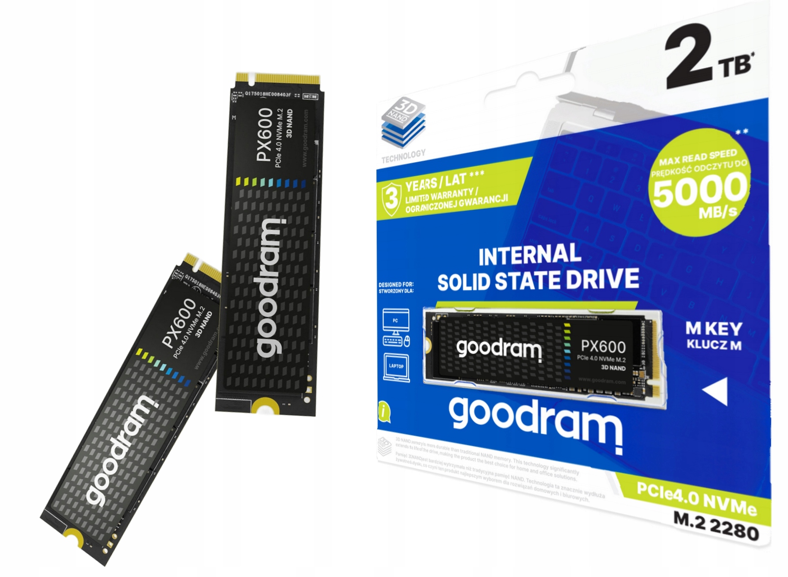 Ssd Disk Goodram PX600 2TB PCIe NVMe M.2 2280 (5000/4200) Rychlý