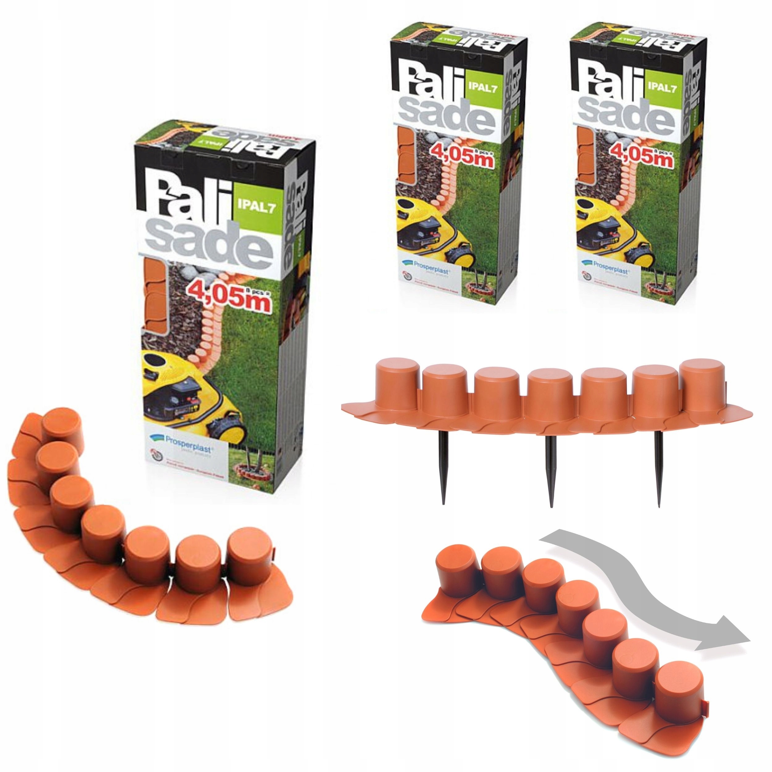 Zahradní palisáda s přírubou IPAL7 12 m Plot