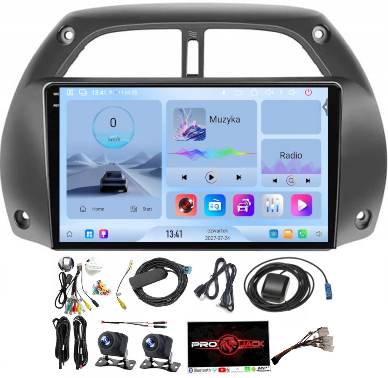 Gps Rádio Android Bt Toyota Rav 4 2001-2006 Carplay Wifi Usb 4GB 64GB Sim