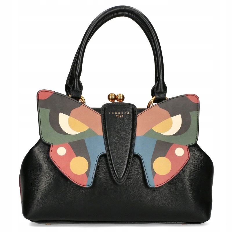 Kabelka eko kůže motýl černá bordo vícebarevná elegantní