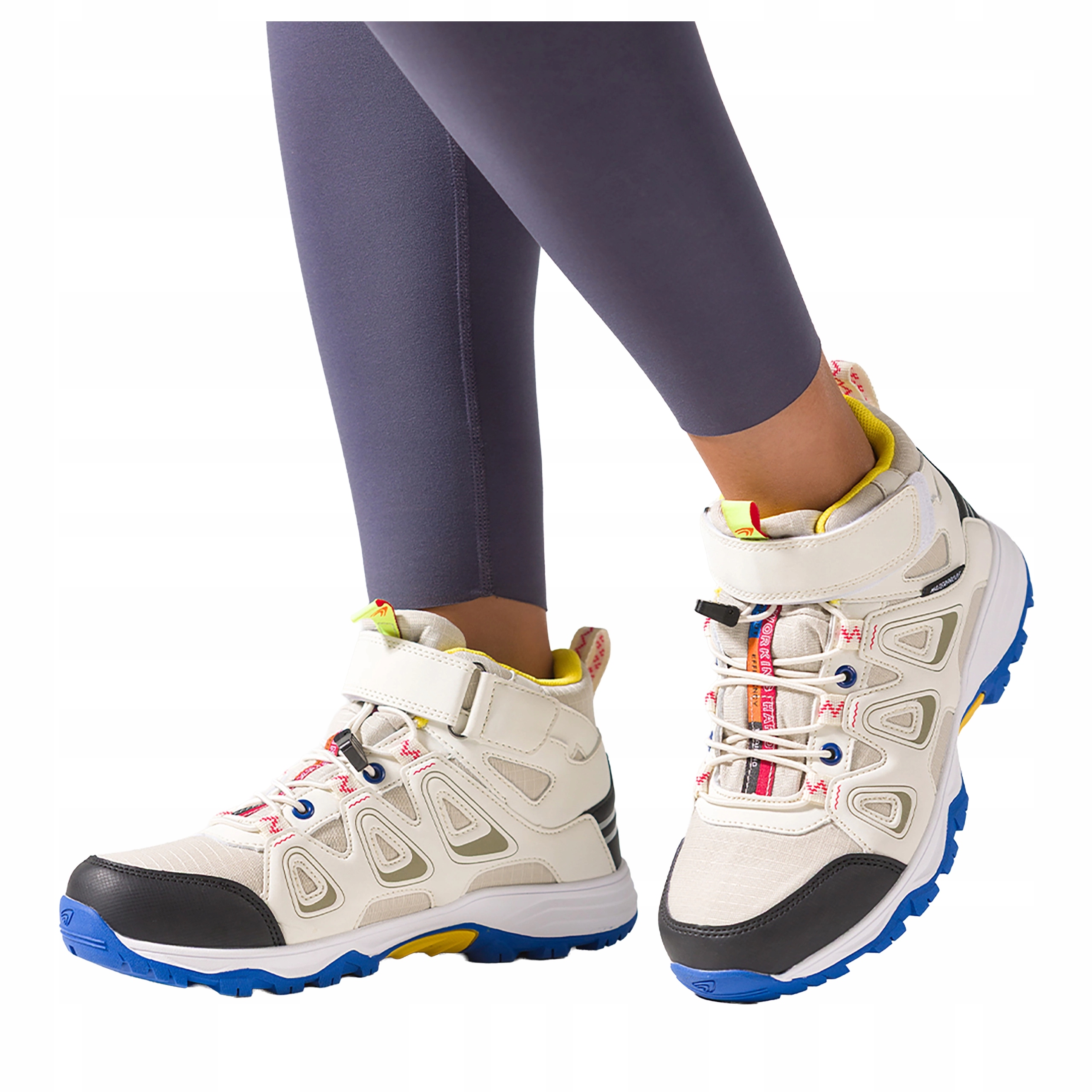 Trekové Boty Krémové Dámské Voděodolné Šněrovací Pásek Na Suchý Zip vel. 36