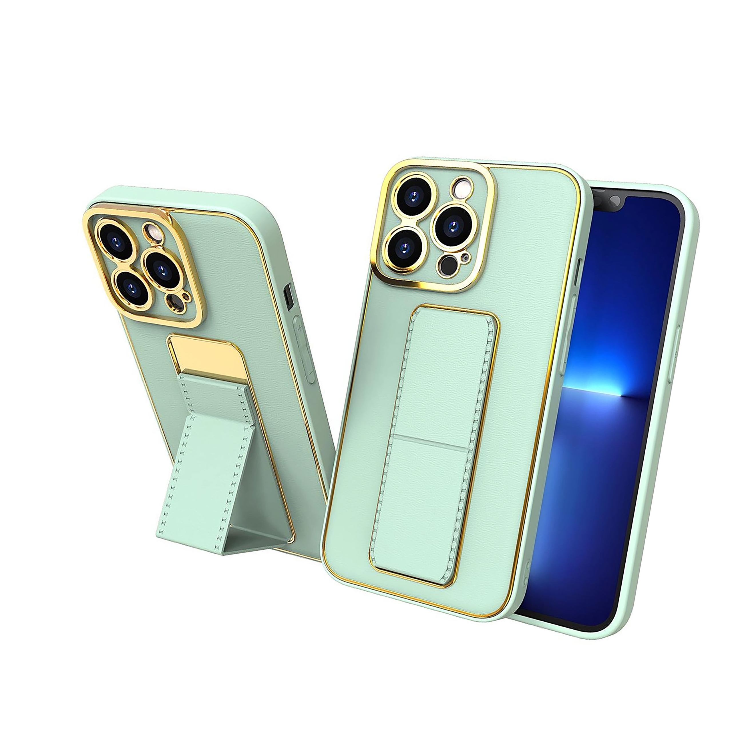 New Kickstand Case etui do iPhone 13 Pro Max z podstawką zielony