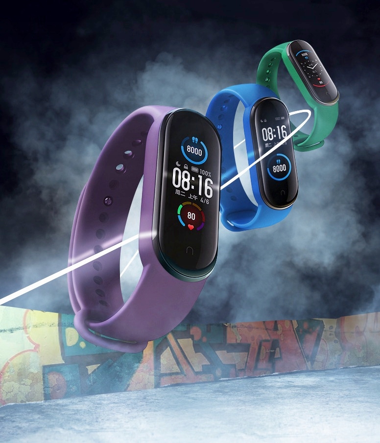 ZESTAW 5 SZTUK OPASKA DO XIAOMI MI BAND 5 6 7 PASEK Rodzaj inny