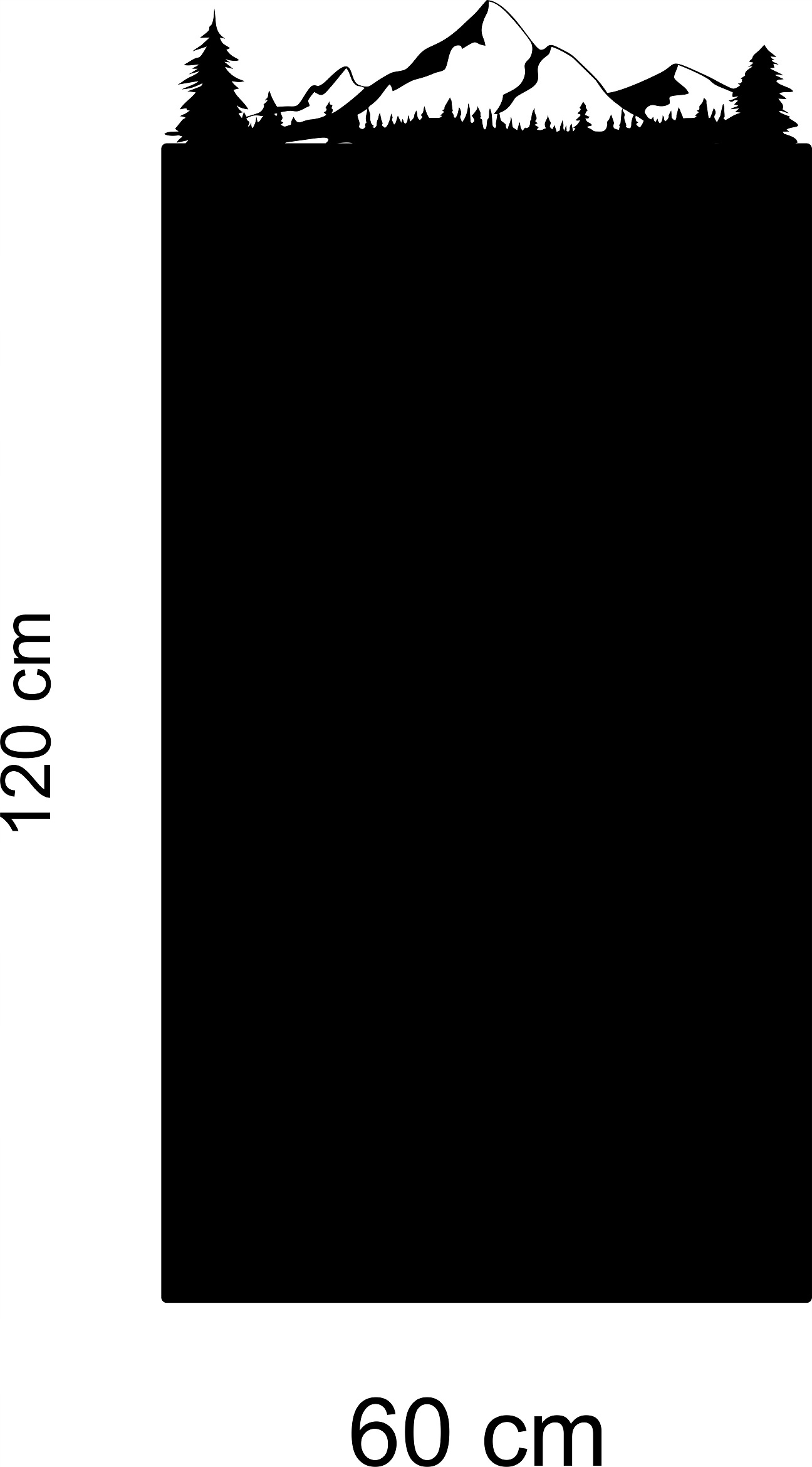 Velké Hory Tabule na magnety z kovu Hory Beskydy Tatry Stromy 120x60