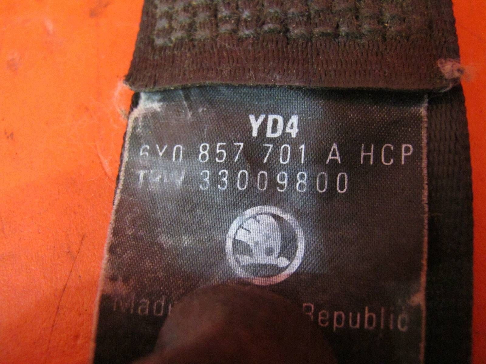 SKODA FABIA 1 and 6Y tension belt safety left front front 6Y0857701A
