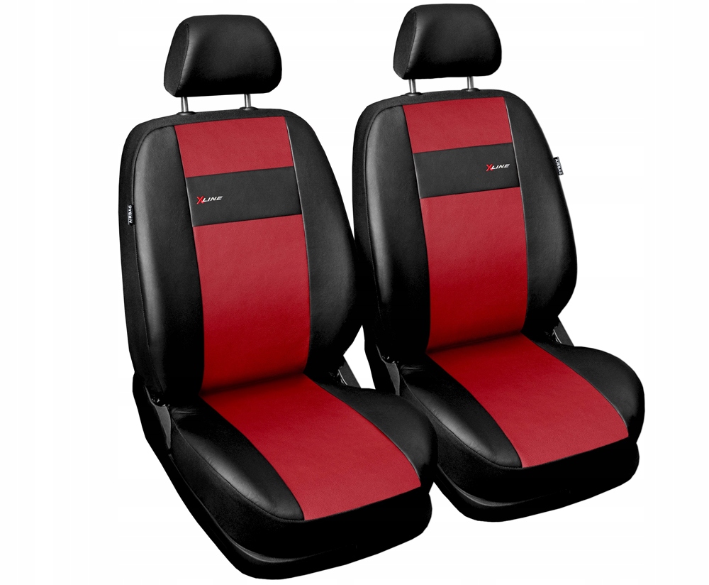 Autopotahy na sedadla 1+1 červené pro Fiat Punto Grande Evo