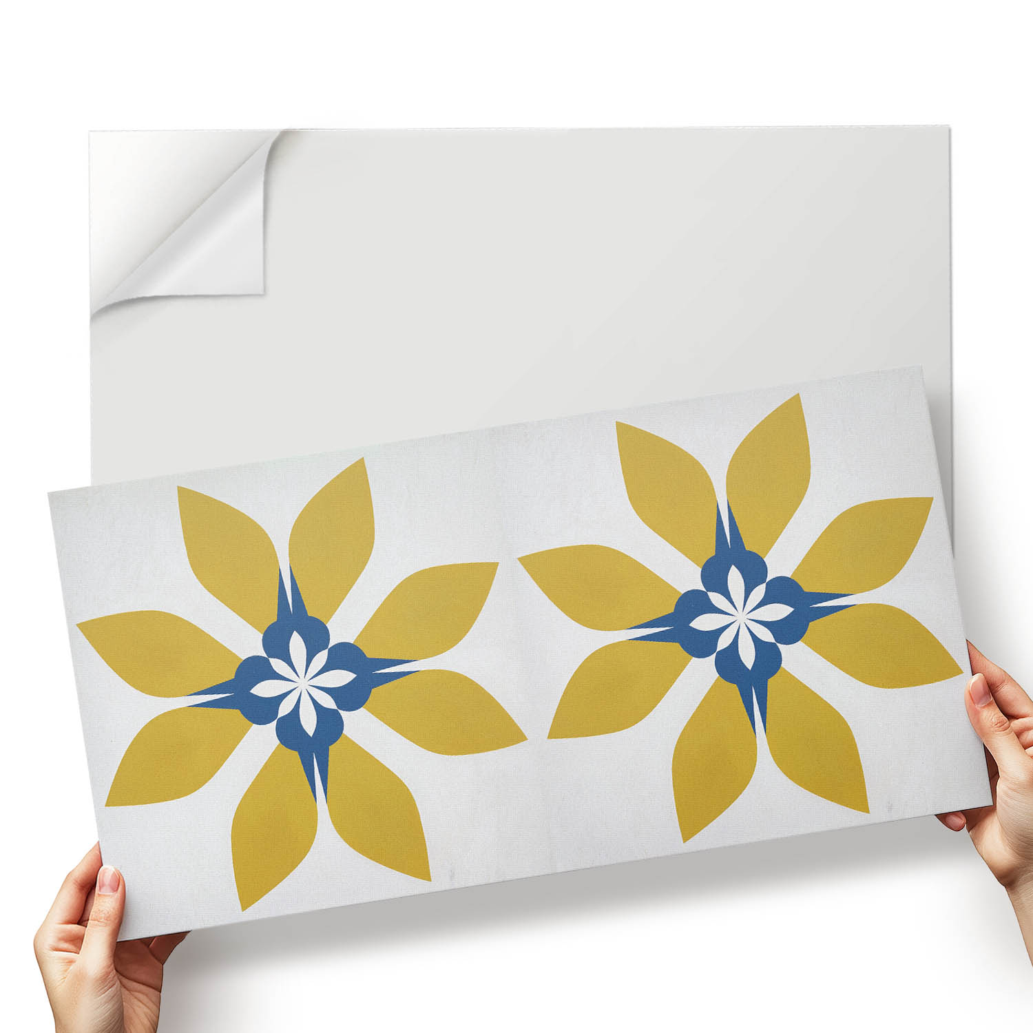 Balíček vinylových dlaždic Snadná montáž Vzor květů a listů 6x60x30 cm