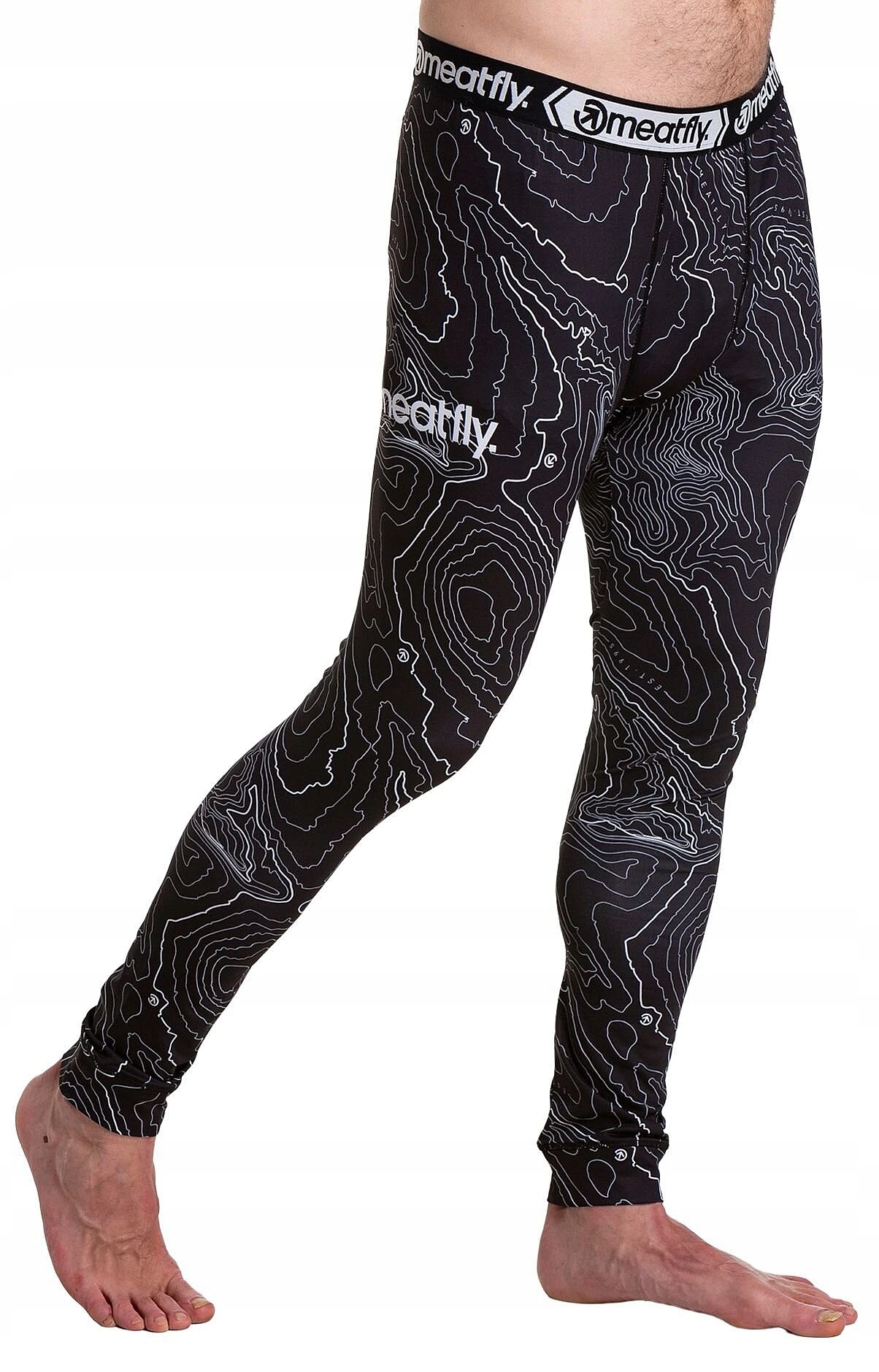 kalesony Meatfly Sloan Termo Black Topography