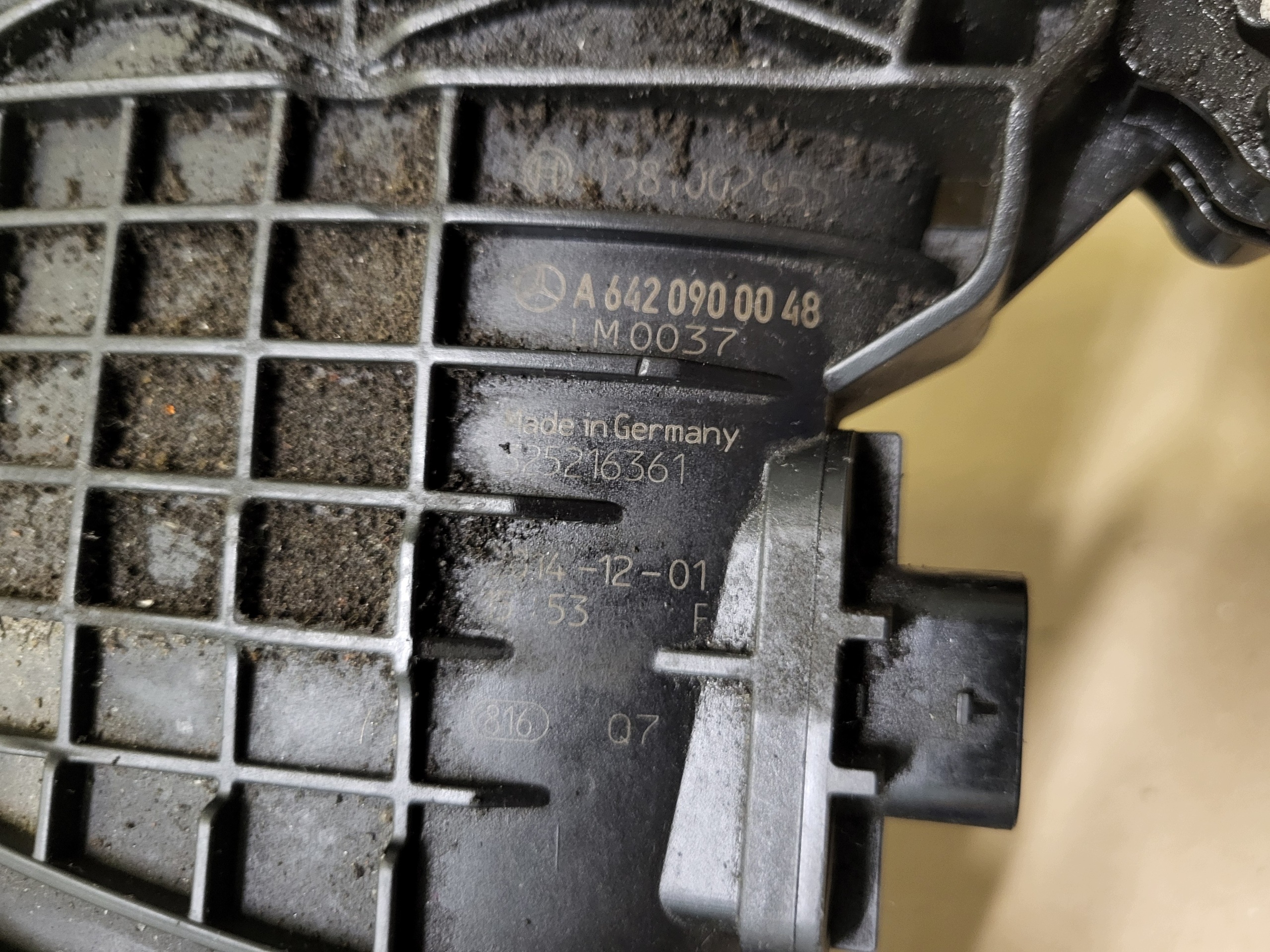 ansaugrohr kanal schlauch luft luftmassenmesser MERCEDES ML GL W164 350 CDI OE