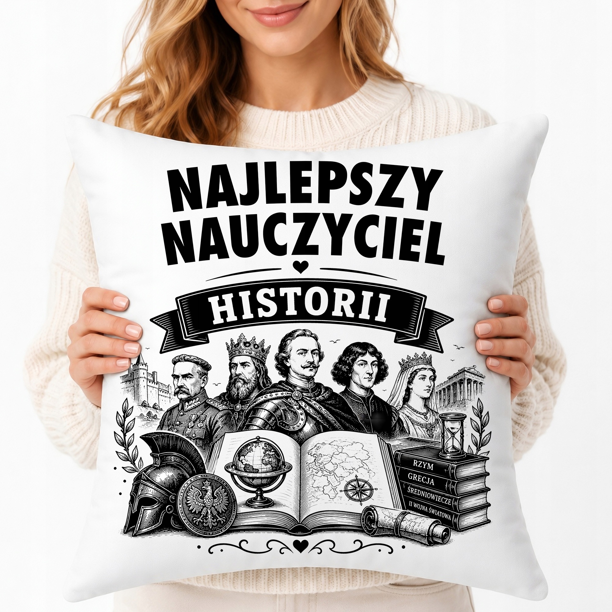 Zabawna Poduszka Najlepszy Nauczyciel Historii Zabawny Upominek
