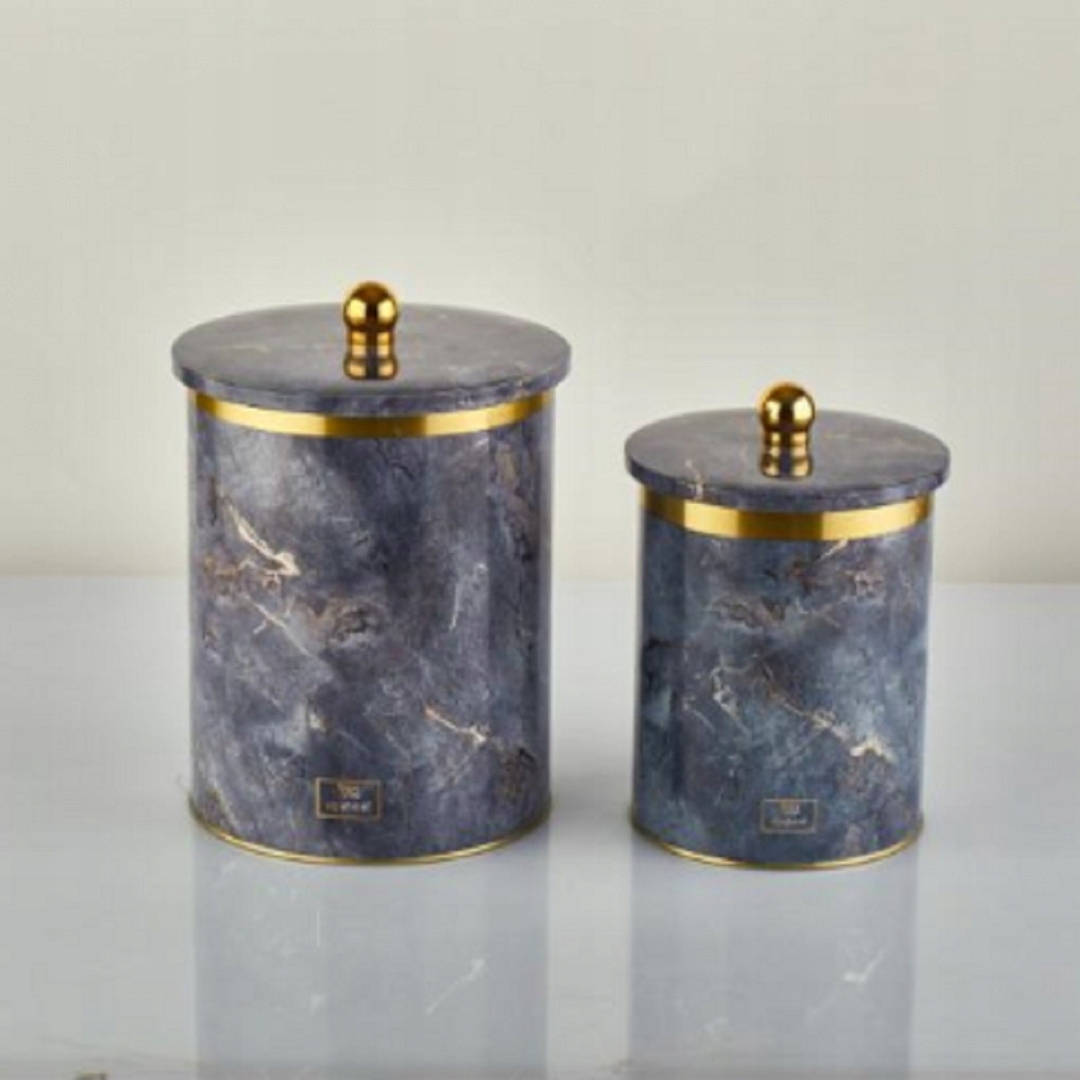 

Pojemniki metalowe na żywność, zestaw 2 szt.