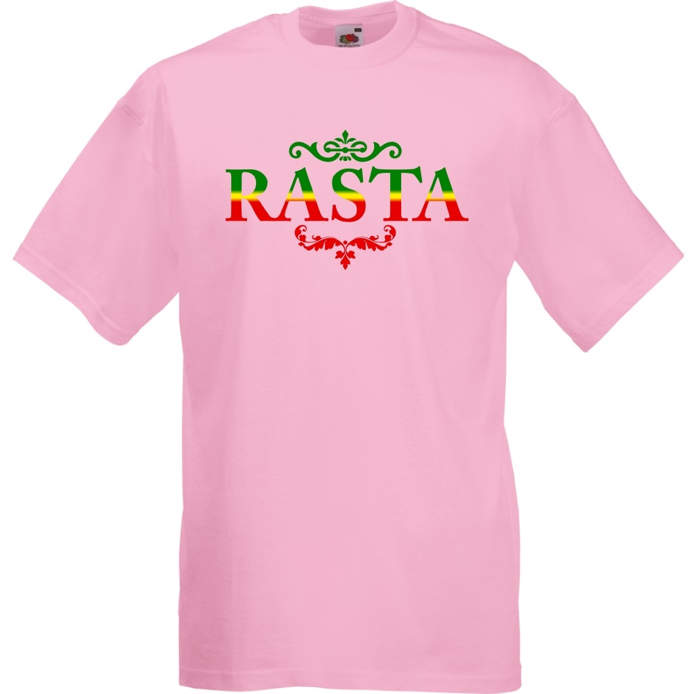 

Koszulka z nadrukiem reggae rasta rastaman XL różo