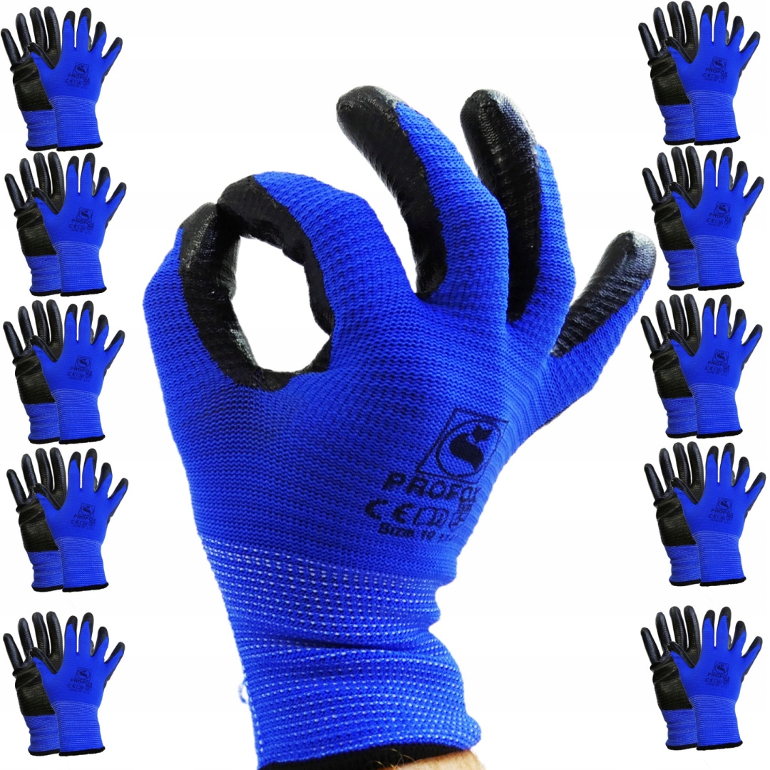 

Rękawice Rękawiczki Robocze Latex Grip 10 Par r 10